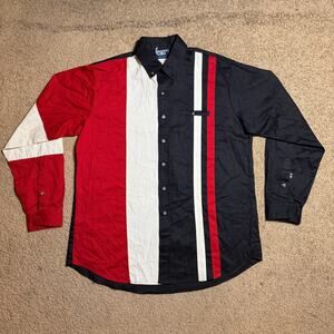 Vintage 1980s‎ Brooks & Dunn Blank longsleeve red black Mens sz 16 1/2 x 35